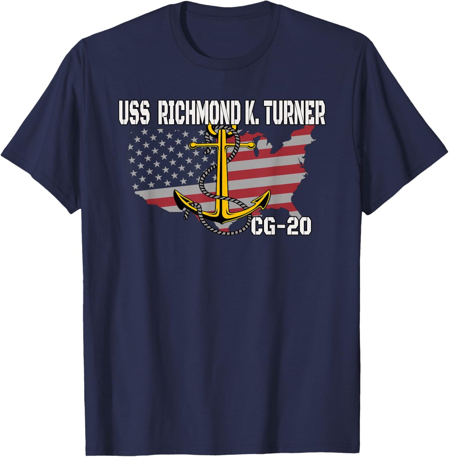 USS Richmond K. Turner CG-20 Cruiser Veterans Father Grandpa T-Shirt - T-Shirt | Navy