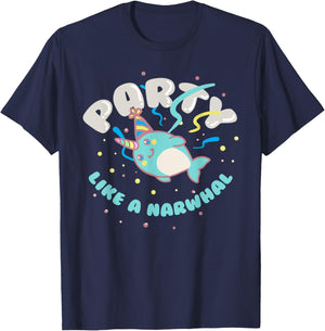 Party Like a Narwhal T-Shirt - T-Shirt | Navy