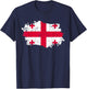 Georgia Flag Design Grunge Country Flag Georgia T-Shirt - T-Shirt | Navy