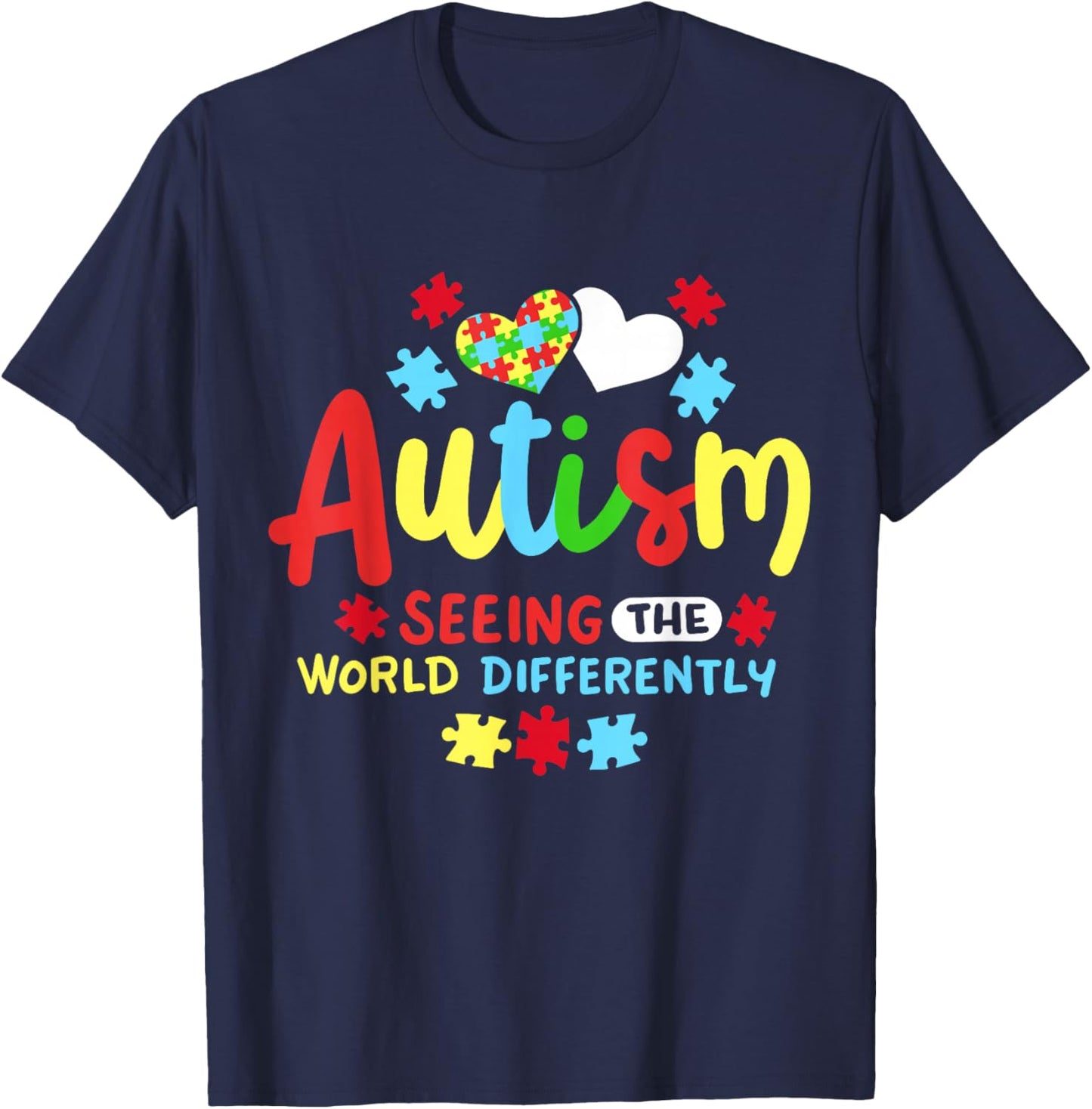 Autism Awareness T-Shirt - T-Shirt | Navy