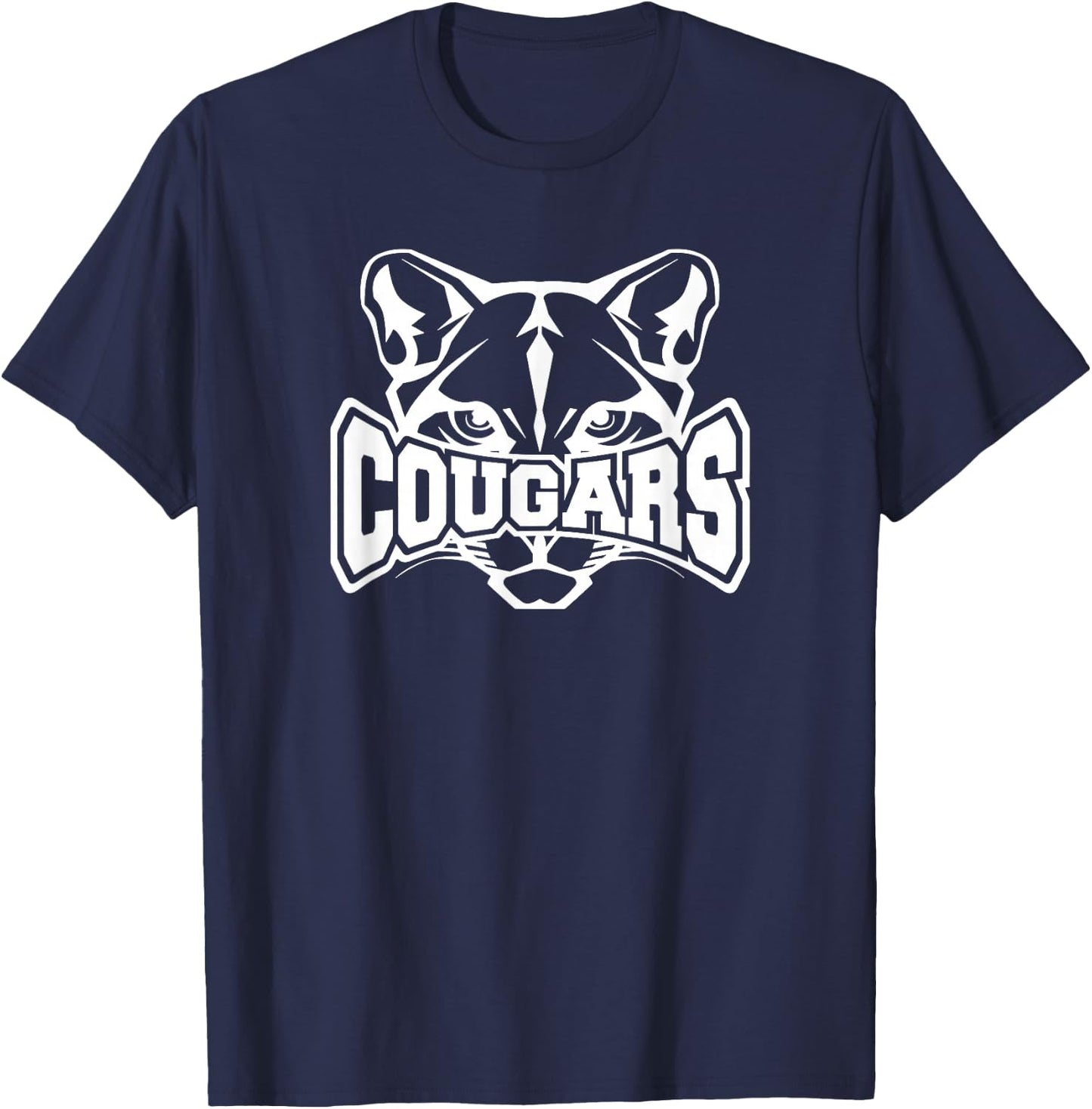 Cougars Teacher Student School Sports Fan Team Spirit T-Shirt - T-Shirt | Navy