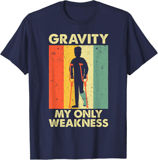 Funny Broken Leg Art Women Ankle Knee Foot Surgery T-Shirt - T-Shirt | Navy