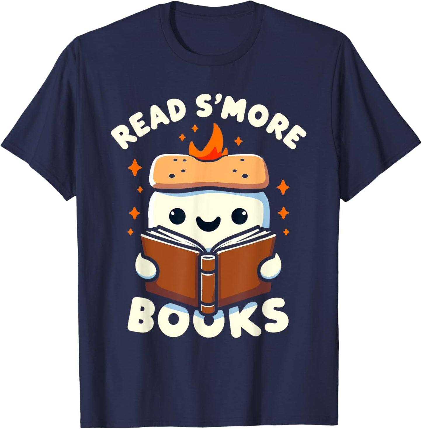 Read S’more Books Graphic - Funny Design for Book Lovers T-Shirt - T-Shirt | Navy