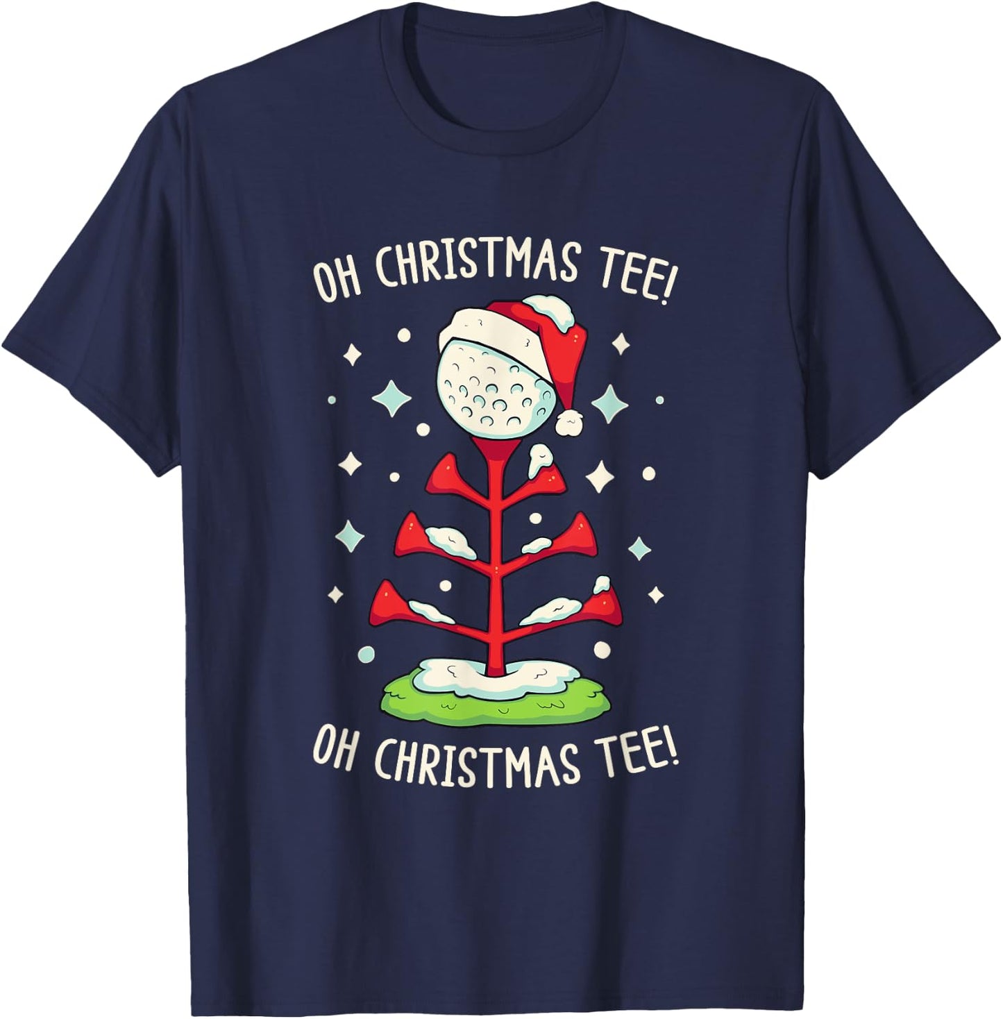 Funny Golf Christmas Shirt Oh Christmas Funny Pun Golf T-Shirt - T-Shirt | Navy