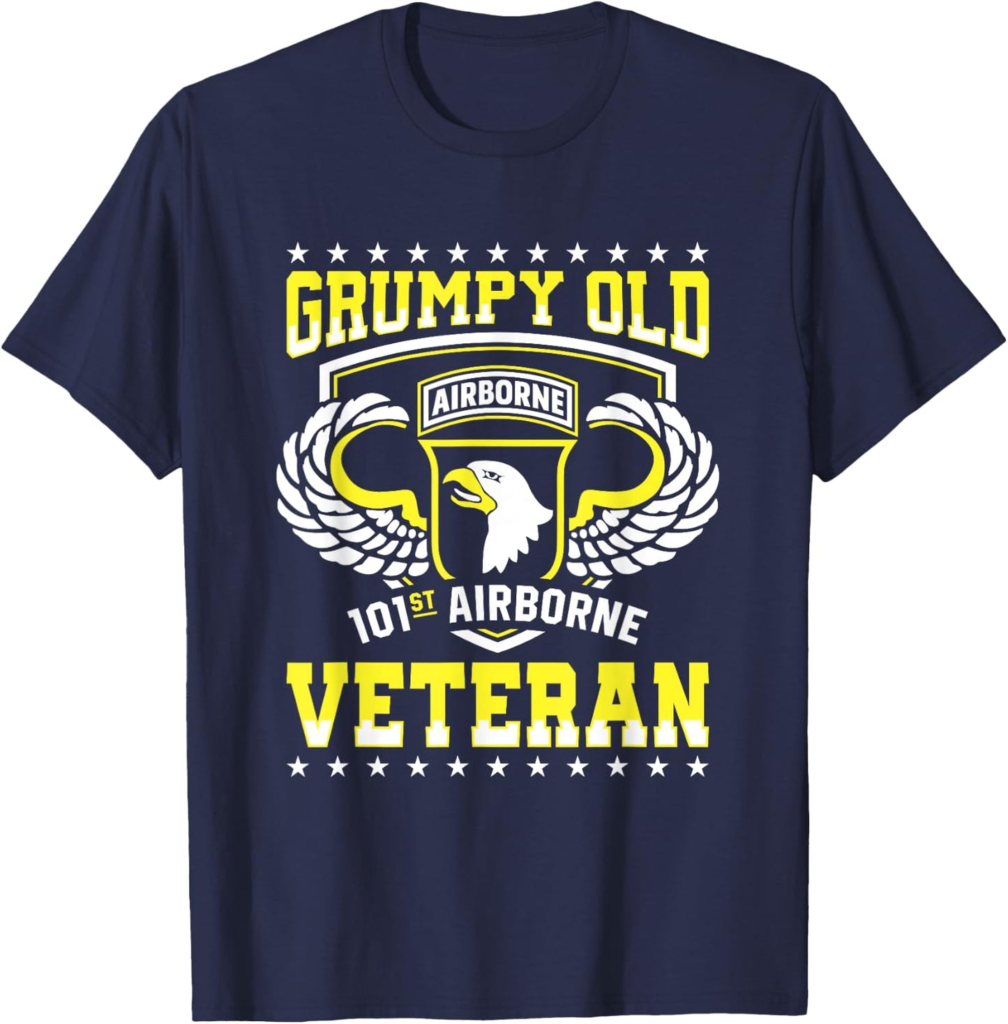 Grumpy Old 101st Airborne Division Veteran T-Shirt - T-Shirt | Navy