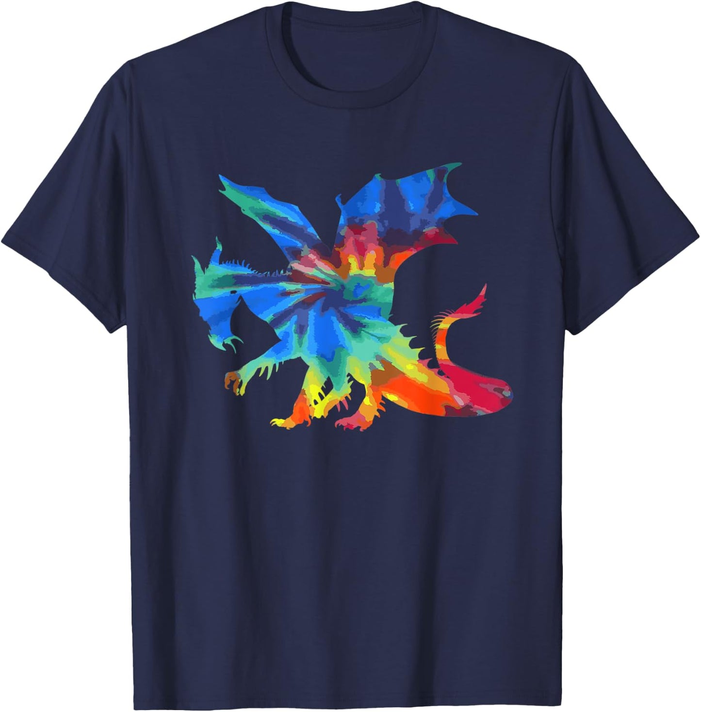 Tie Dye Dragon T-Shirt - T-Shirt | Navy
