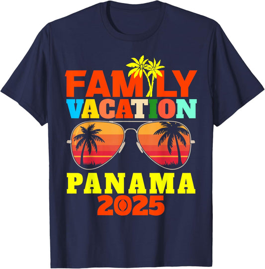 Panama Vacation Family Vacation 2025 Family Trip Matching T-Shirt - T-Shirt | Navy