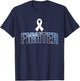 Lung Cancer Awareness Ribbon Support Squad T-Shirt - T-Shirt | Navy