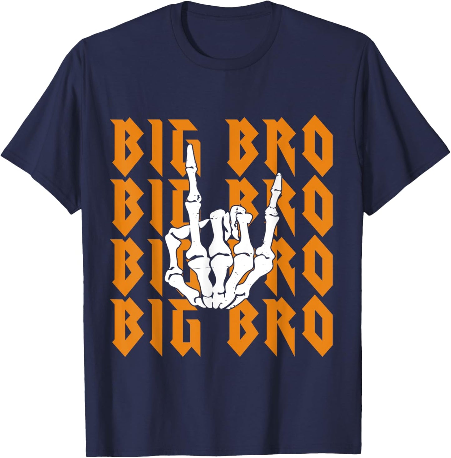 Bad Two Big Bro To The Bone Birthday 2 Years Old Funny T-Shirt - T-Shirt | Navy