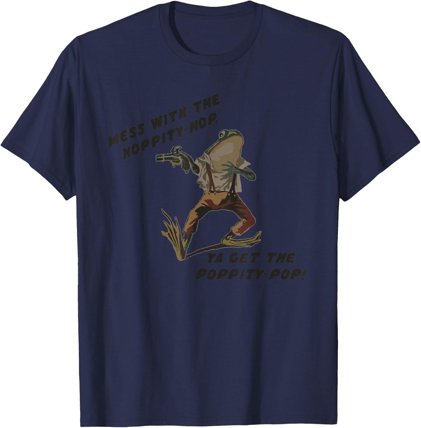 2A Pro Gun Frog Funny T-Shirt - T-Shirt | Navy