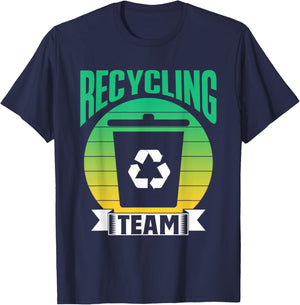 Recycling Team Environmental Waste Recycling Earth Day T-Shirt - T-Shirt | Navy