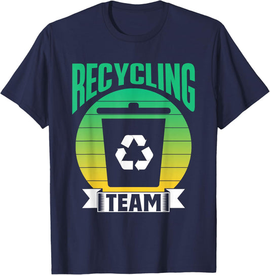 Recycling Team Environmental Waste Recycling Earth Day T-Shirt - T-Shirt | Navy