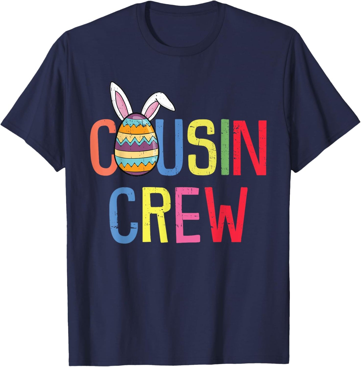Cousin Crew Easter Bunny Family Matching Toddler Boys Girls T-Shirt - T-Shirt | Navy