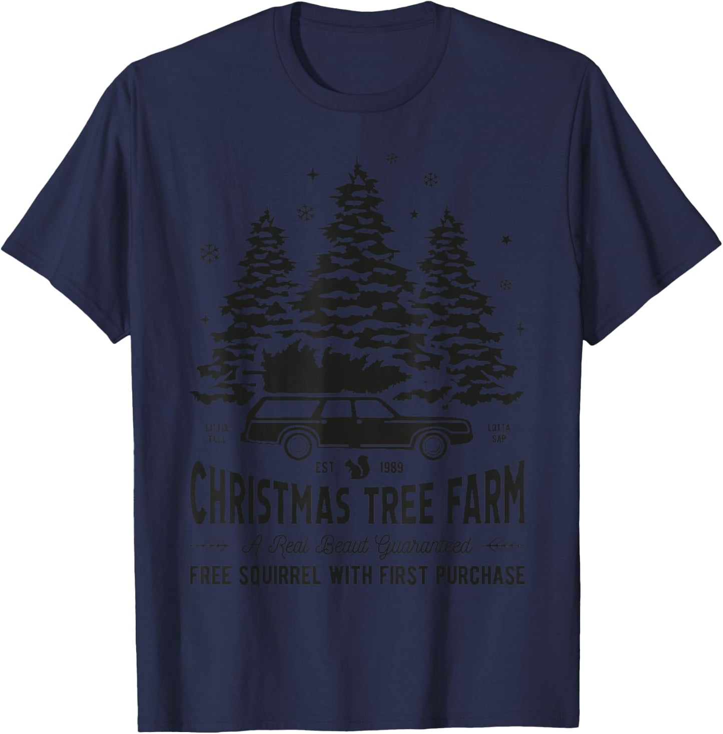 Christmas Movie Tree Farm Funny X-Mas T-Shirt - T-Shirt | Navy