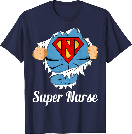 Super Nurse Superpower T-Shirt - T-Shirt | Navy