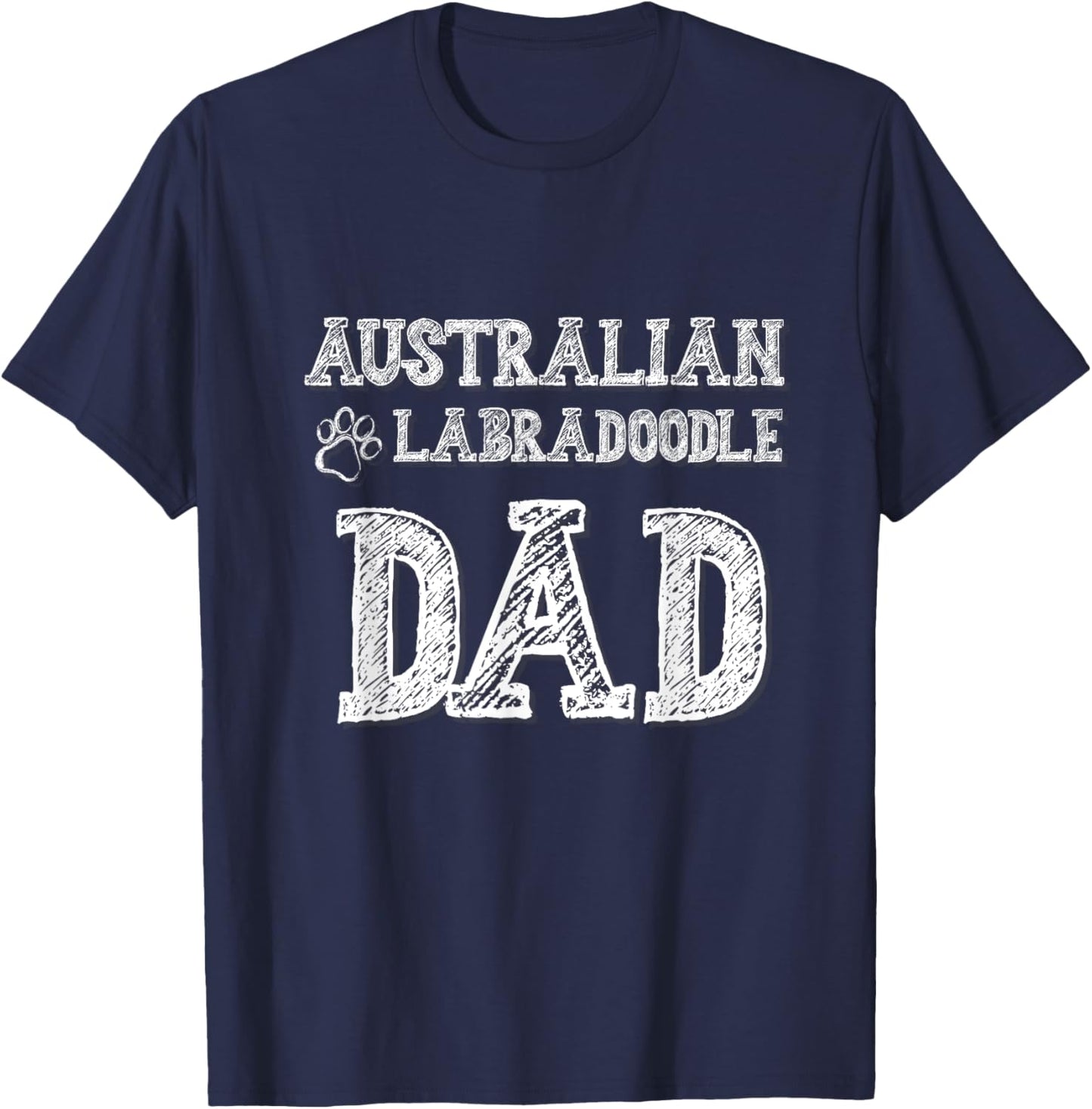 Australian Labradoodle Dad T-Shirt - T-Shirt | Navy
