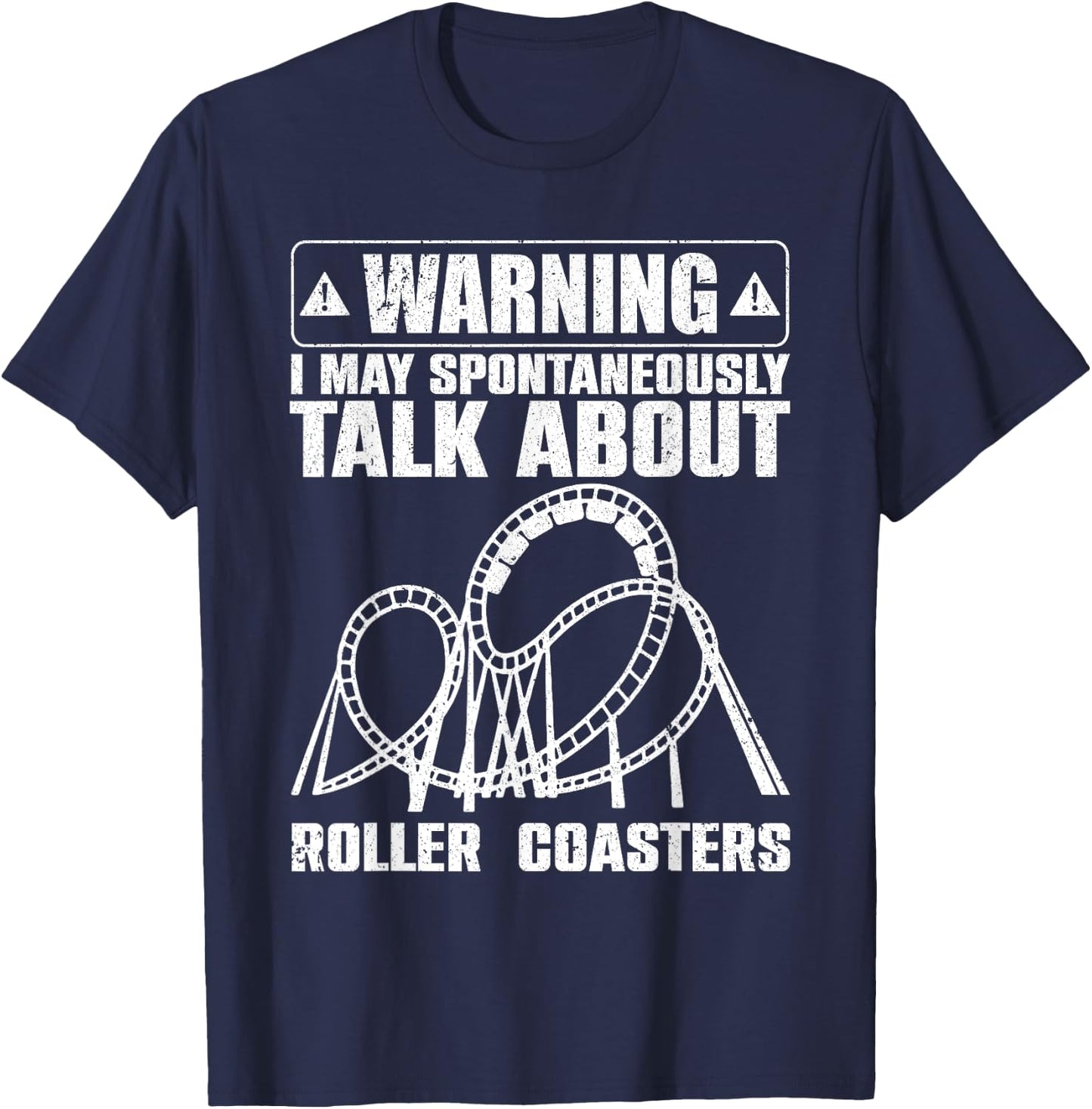 Cute Roller Coaster Women Ride Rollercoaster Lovers T-Shirt - T-Shirt | Navy
