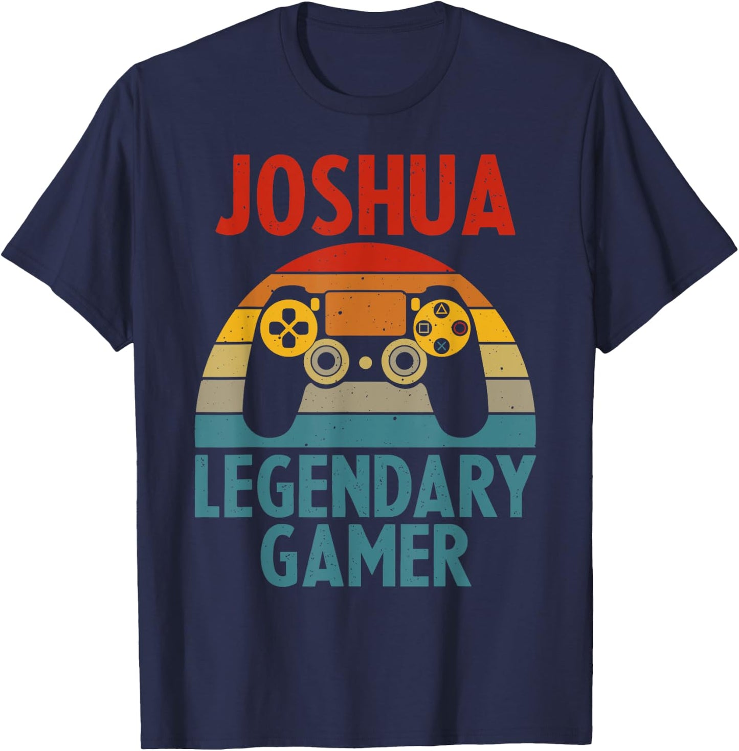 JOSHUA Gift Name Personalized Funny Gaming Geek Birthday T-Shirt - T-Shirt | Navy
