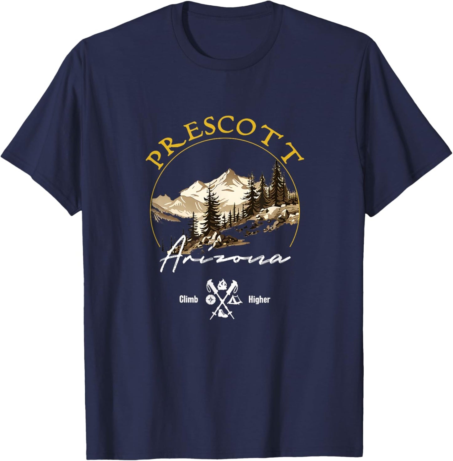 Prescott Retro Vintage Apparel - Prescott Souvenir T-Shirt - T-Shirt | Navy