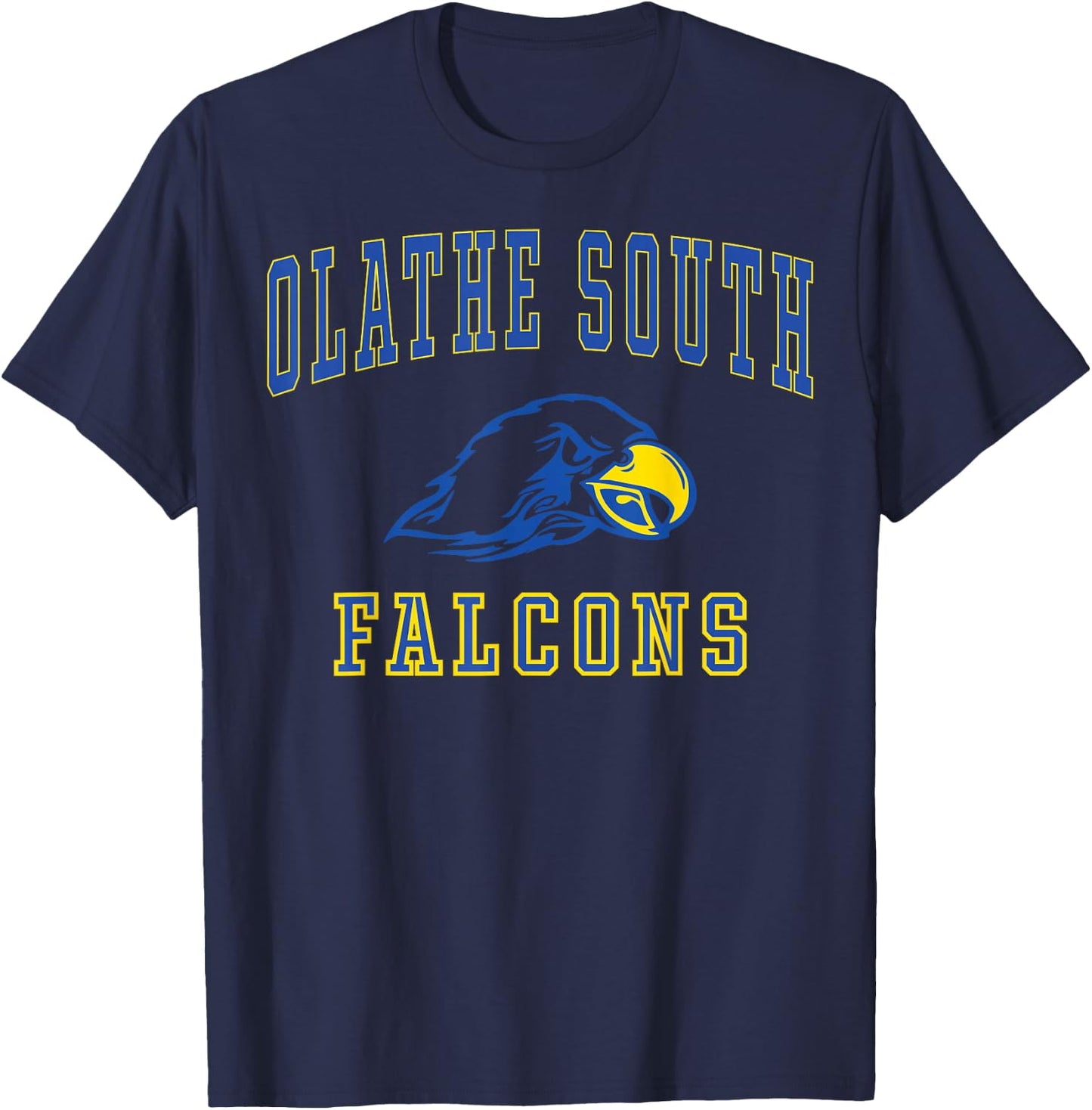 Olathe South High School Falcons C1 T-Shirt - T-Shirt | Navy