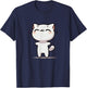 Kawaii Anime Cat Kids T-Shirt - T-Shirt | Navy