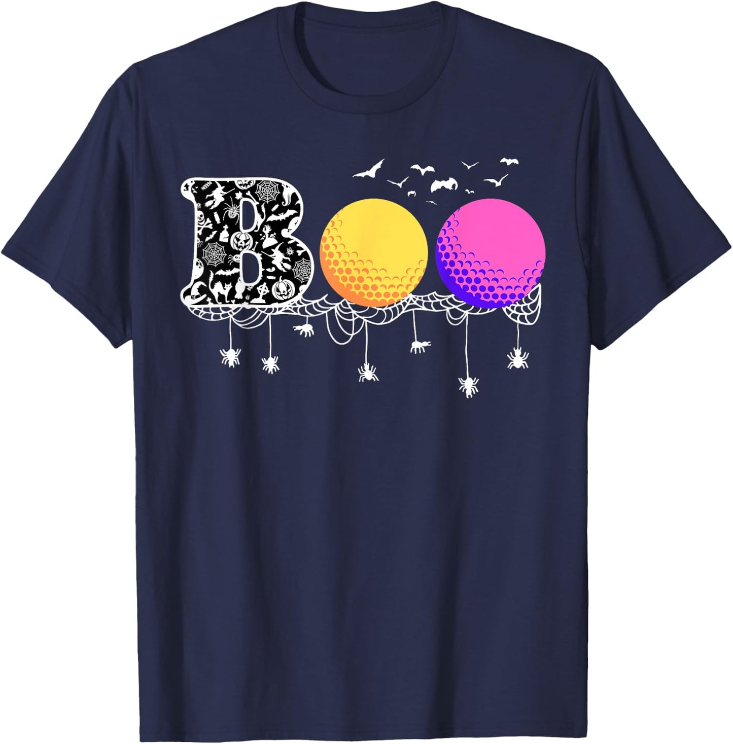 Boo Golf Funny Halloween Golfing Sports Lover T-Shirt - T-Shirt | Navy