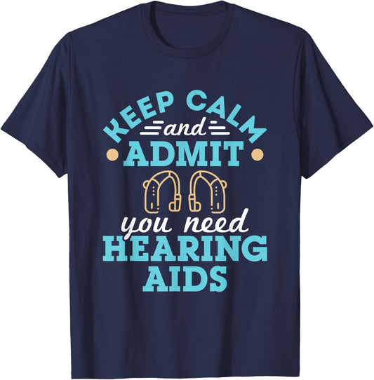 Audiologist Audiology Squad Staff Funny Hearing Aids Quote T-Shirt - T-Shirt | Navy