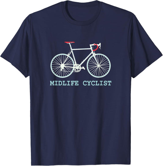 Midlife Cyclist Retirement Plan T-Shirt - T-Shirt | Navy