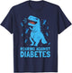 Type 1 Diabetes T1d Kids Toddler Diabetes Awareness Dinosaur T-Shirt - T-Shirt | Navy