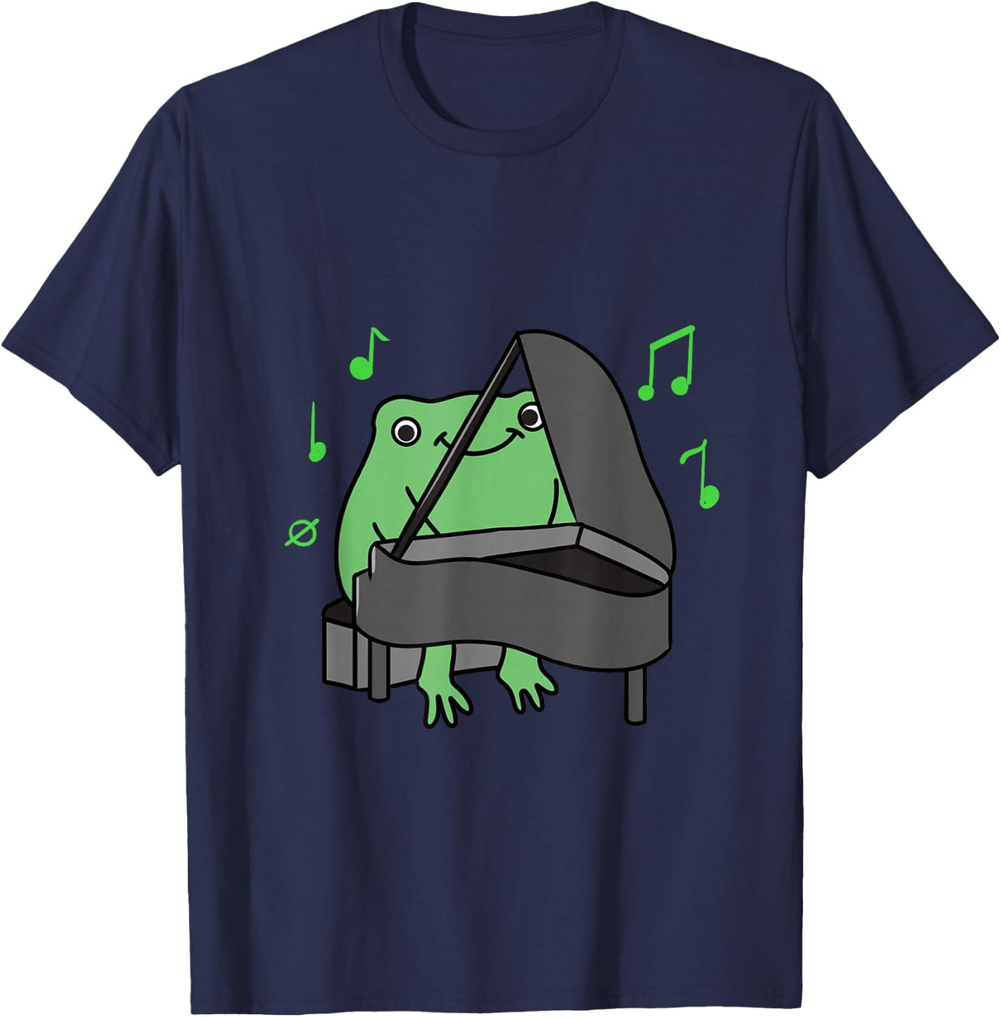 Frog Playing Piano T-Shirt - T-Shirt | Navy