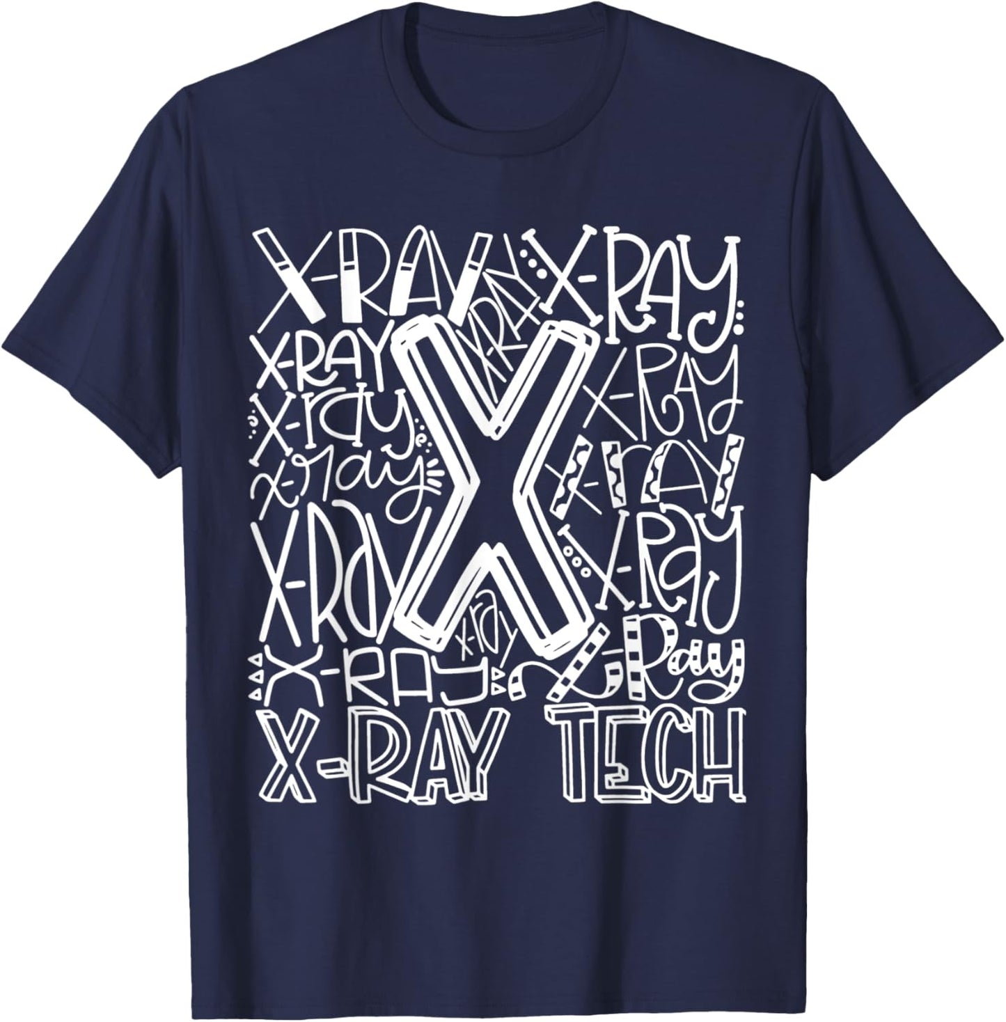 Typography Designs X-Ray Tech Nurse 2021 T-Shirt - T-Shirt | Navy