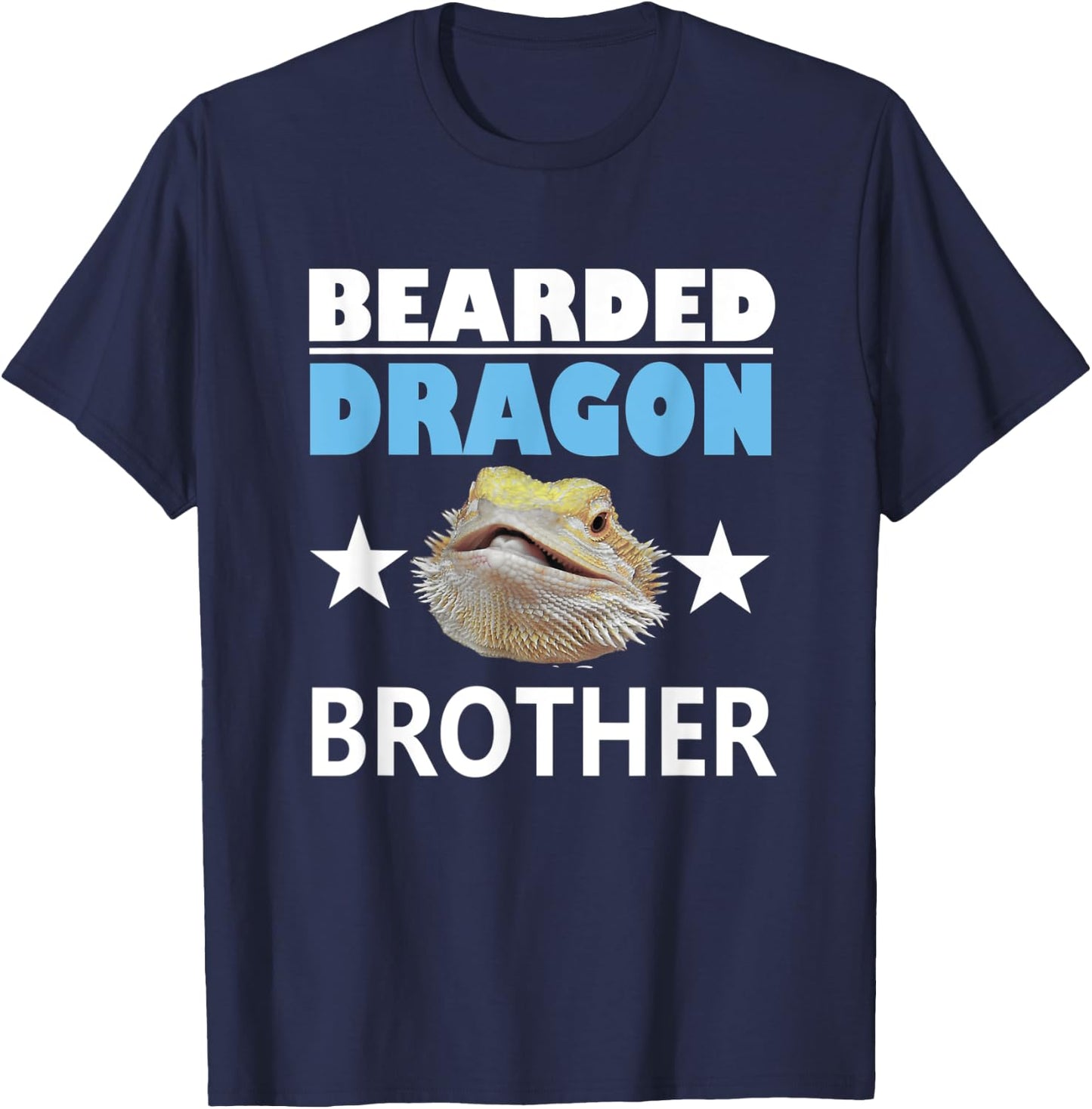 Bearded Dragon Brother Gift Boys Owner T-Shirt - T-Shirt | Navy