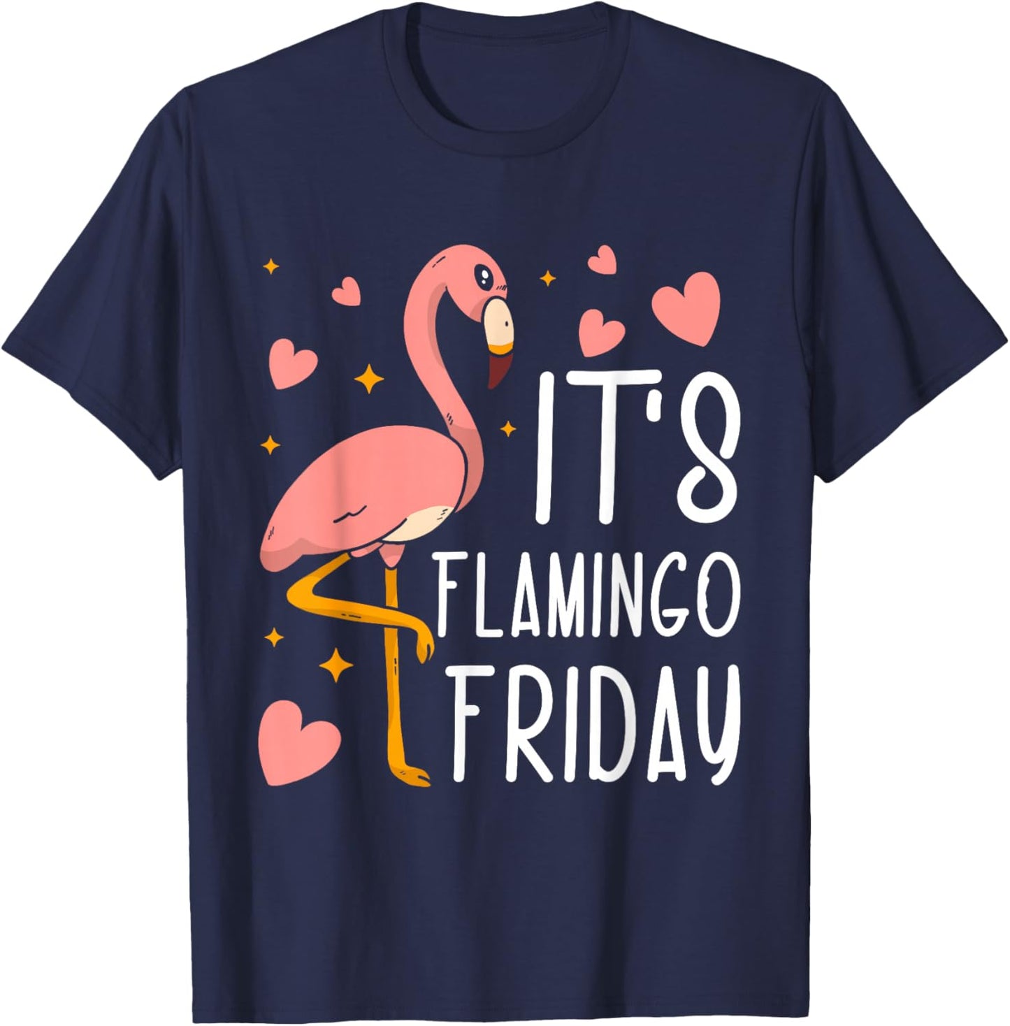 It's Flamingo Friday T-Shirt - T-Shirt | Navy