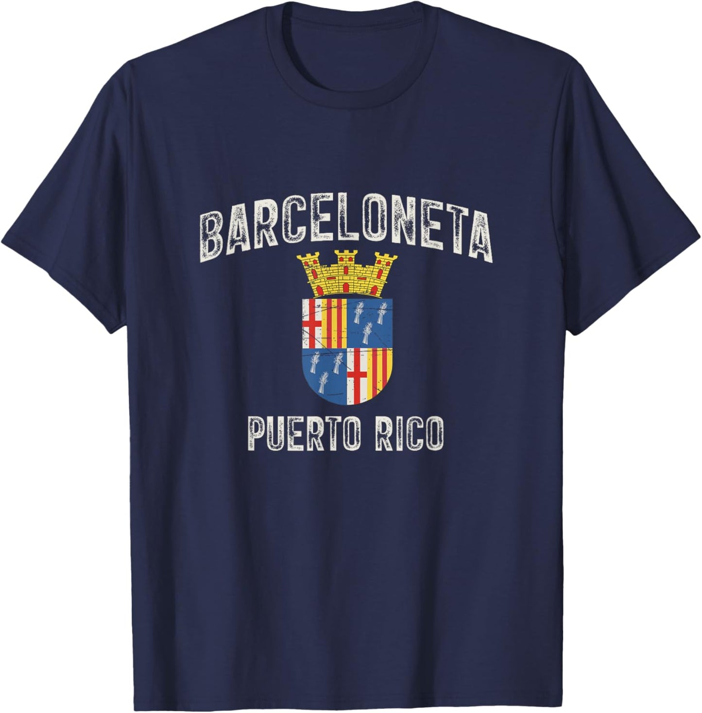 Barceloneta City in Puerto Rico, Barceloneta Armorial T-Shirt - T-Shirt | Navy