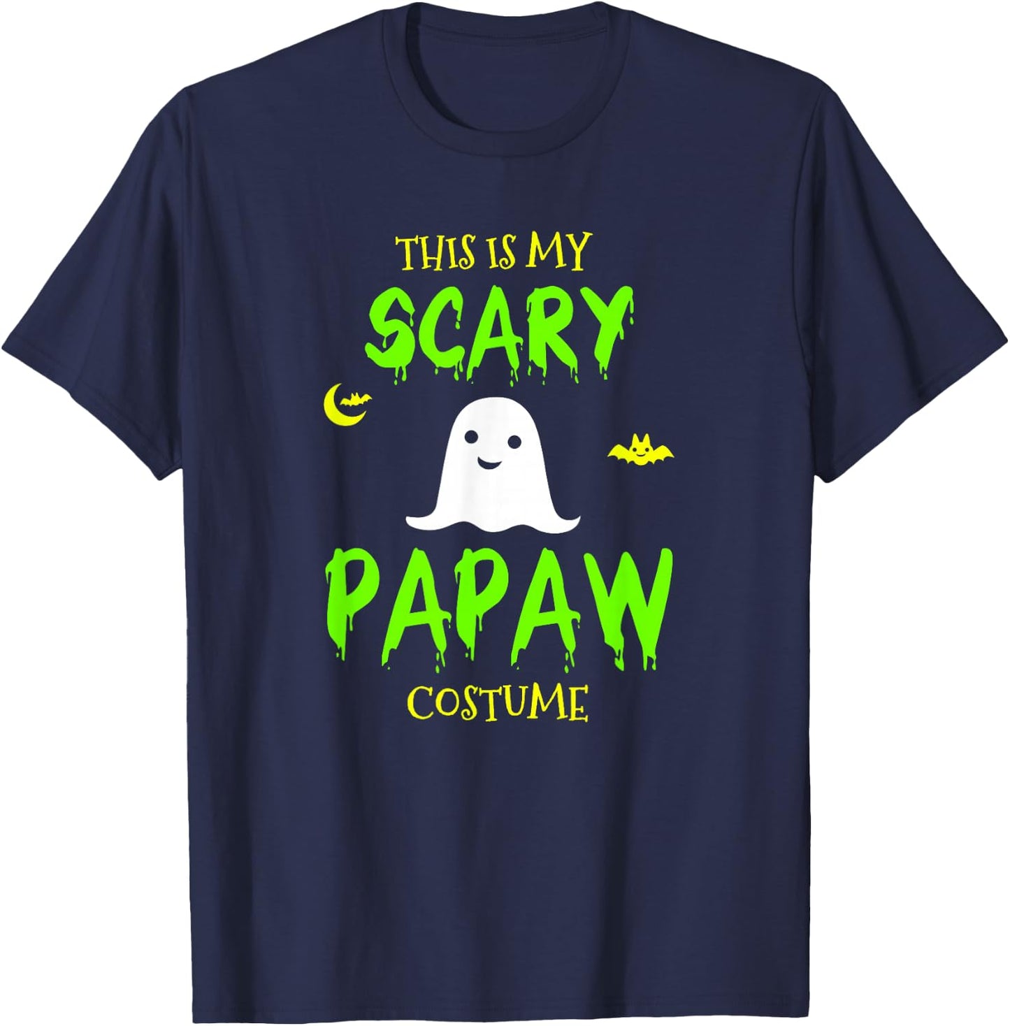 This Is My Scary Papaw Costume Halloween Lazy Easy T-Shirt - T-Shirt | Navy