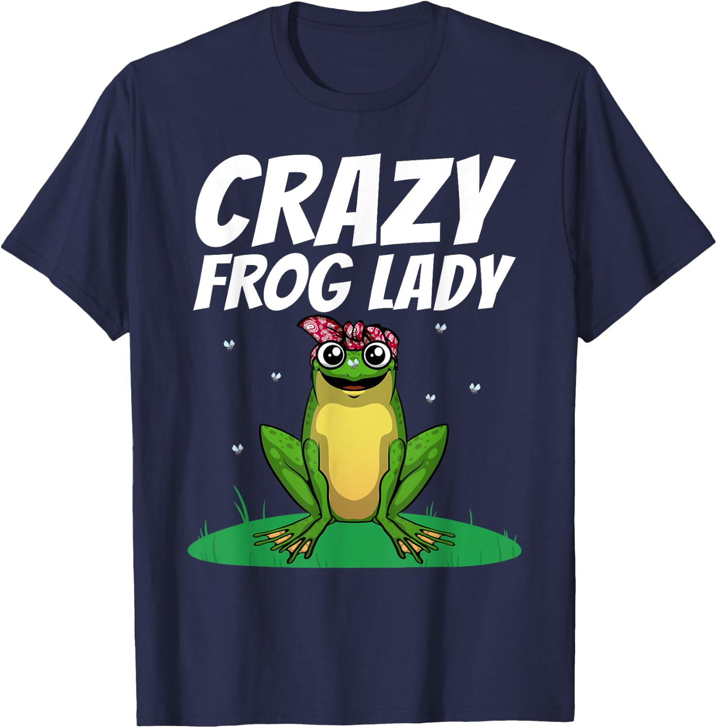 Funny Frog Gift Frog Lover Accessories & Stuff Women's Black Cute Frog Design Girls Teens Frog Amphibian Lover T-Shirt - T-Shirt | Navy