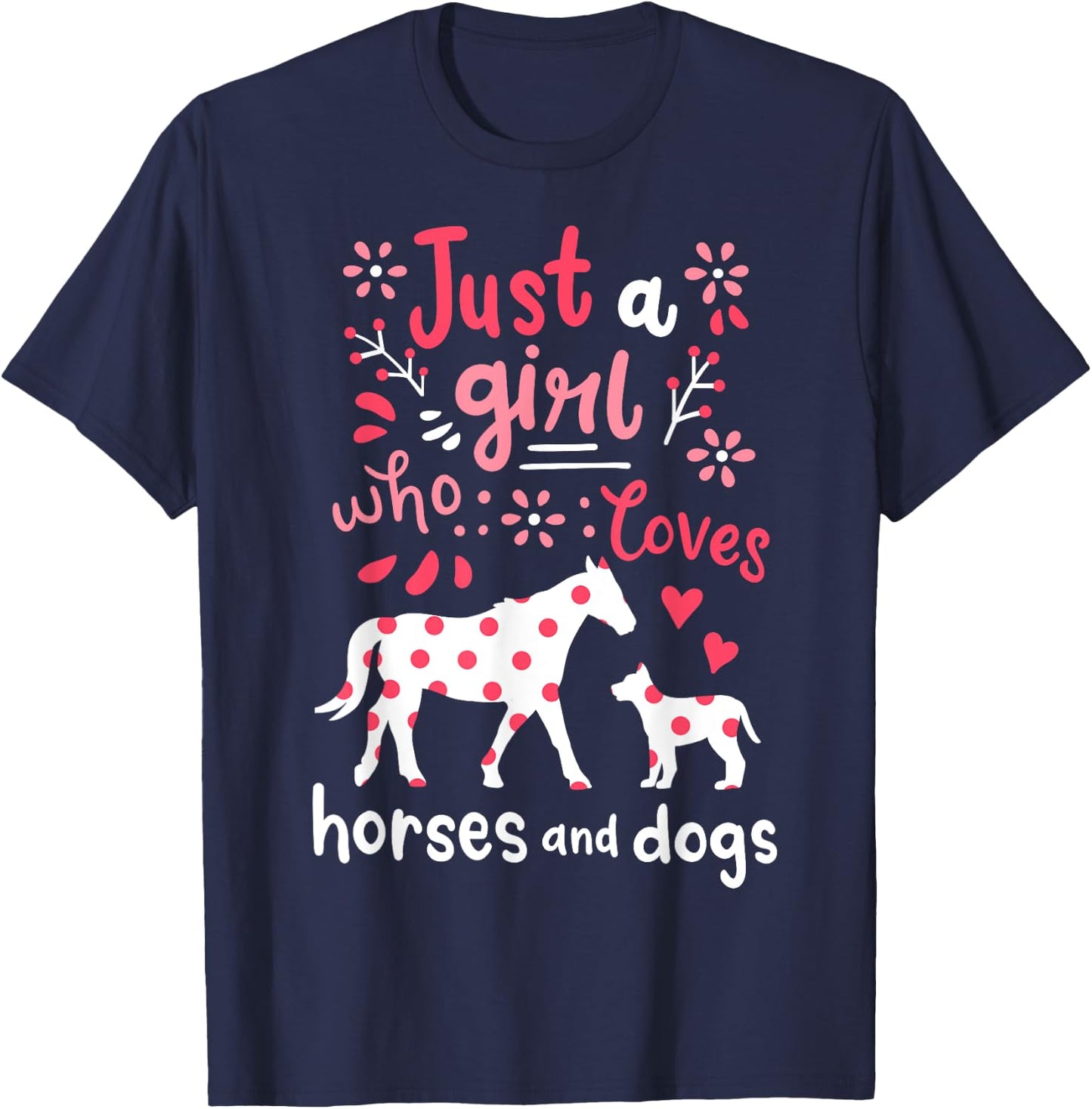 Horse Just A Girl Horses Gift T-Shirt - T-Shirt | Navy