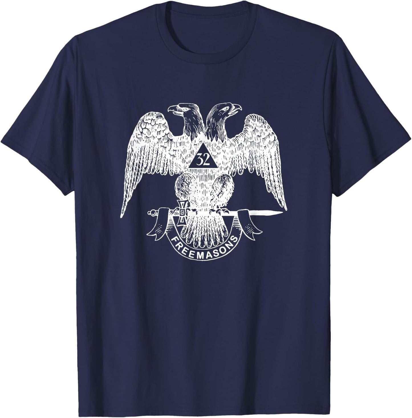 Scottish Rite Eagle 32nd Degree - Freemason Gifts T-Shirt - T-Shirt | Navy