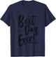 Kids Disney Minnie Mouse Best Day Ever! Small Head Outline Youth T-Shirt - T-Shirt | Navy