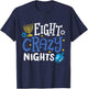 Jewish Hanukkah Eight Crazy Nights Chanukah Menorah Funny T-Shirt - T-Shirt | Navy