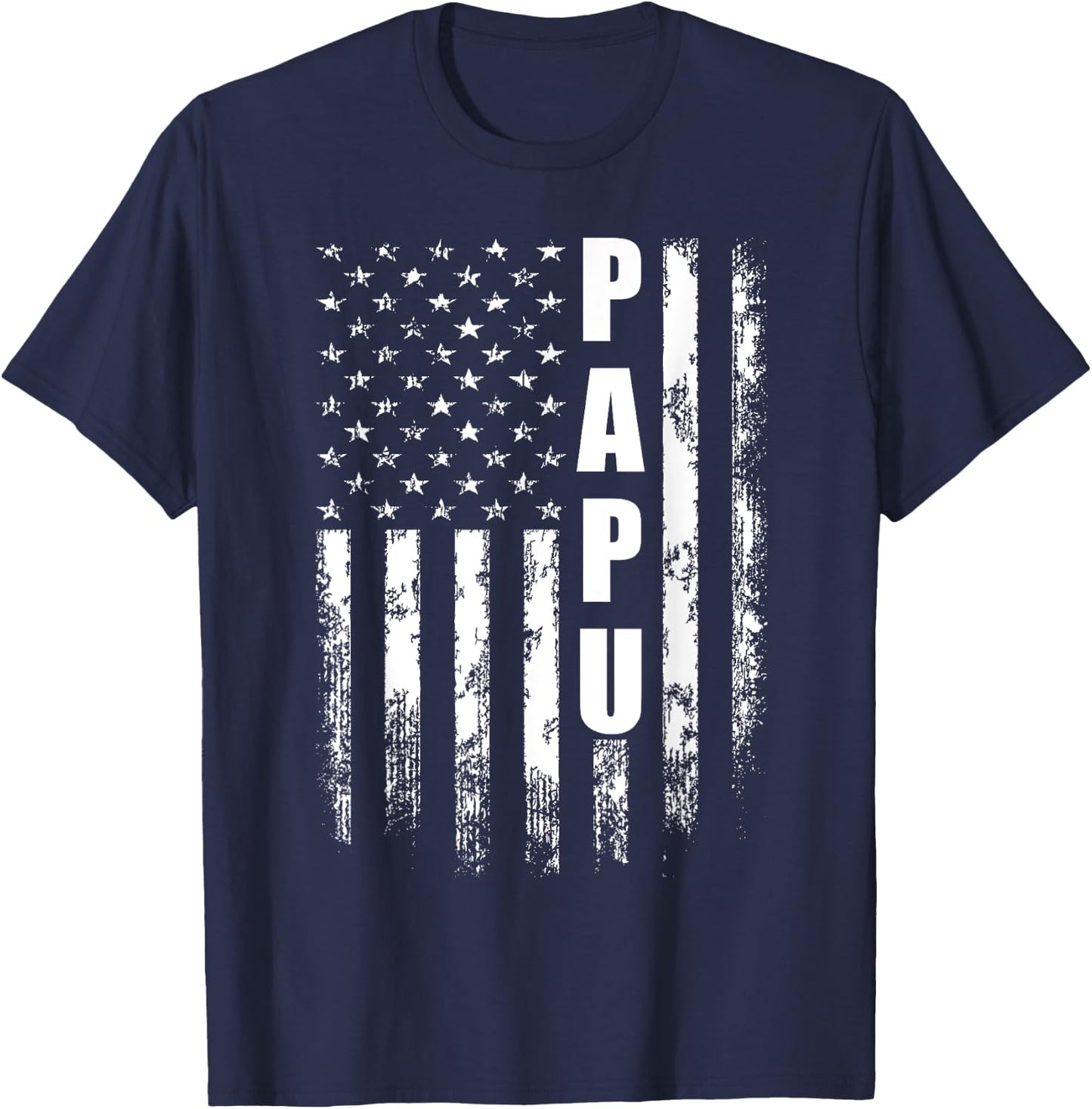 Papu American USA Flag - Papu Cooler Father's Day Men T-Shirt - T-Shirt | Navy