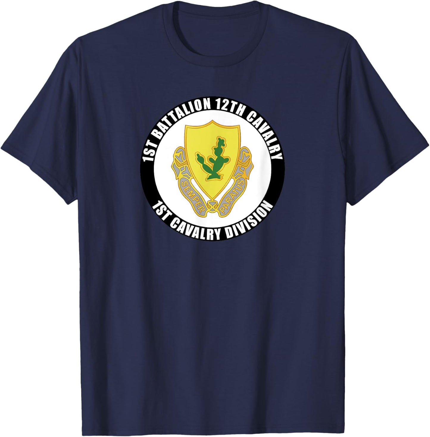 1st Battalion 12th Cavalry 1st Cavalry Division Veteran T-Shirt - T-Shirt | Navy