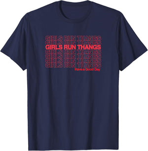Stacked girls have a nice day T-Shirt - T-Shirt | Navy