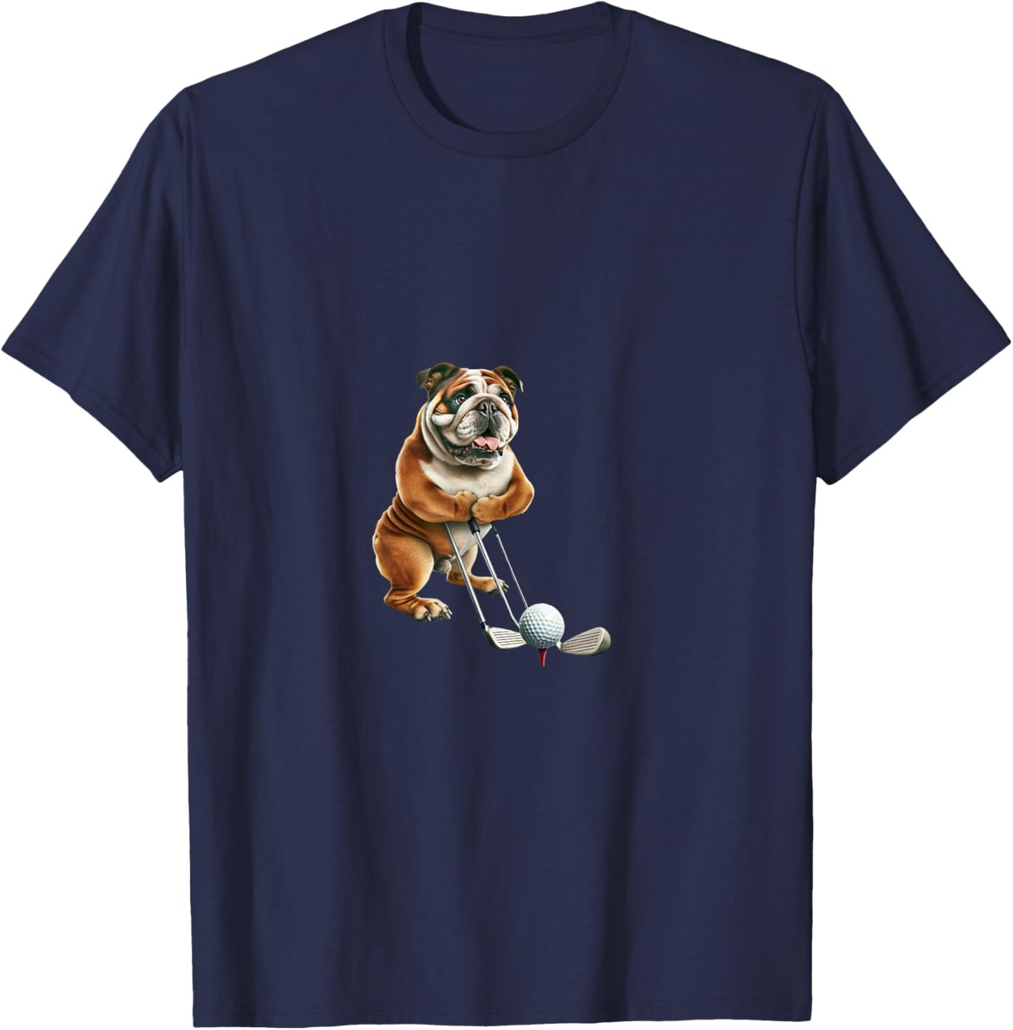 Bulldog playing golf funny dog lovers Women Kids T-Shirt - T-Shirt | Navy