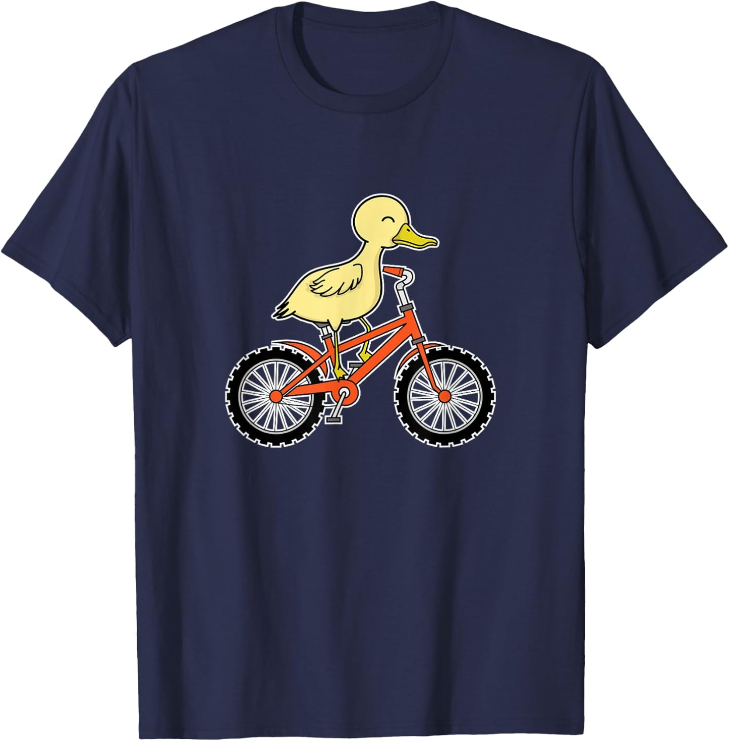 Duck with Bicycle T-Shirt - T-Shirt | Navy