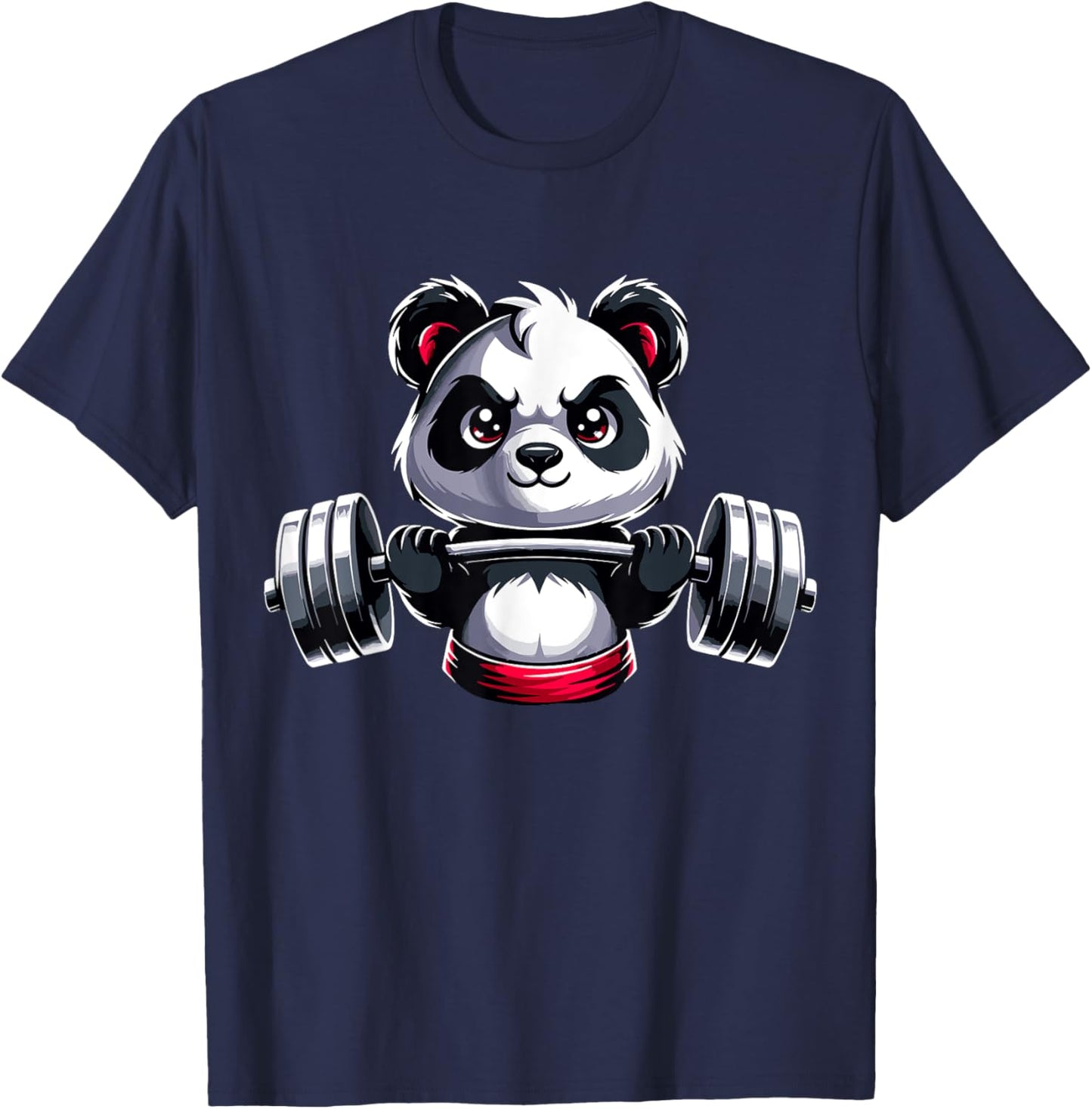 Panda Workout Fitness Gym Bodybuilder Weightlifting T-Shirt - T-Shirt | Navy