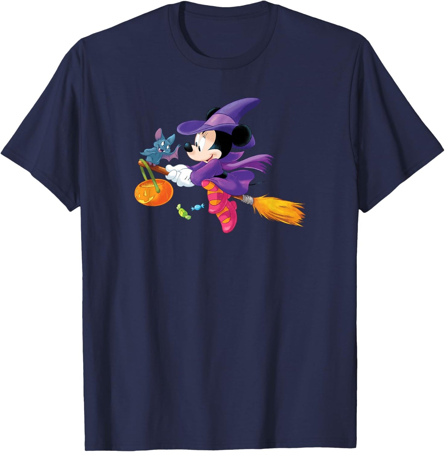 Disney Halloween Minnie Mouse Flying Witch T-Shirt - T-Shirt | Navy