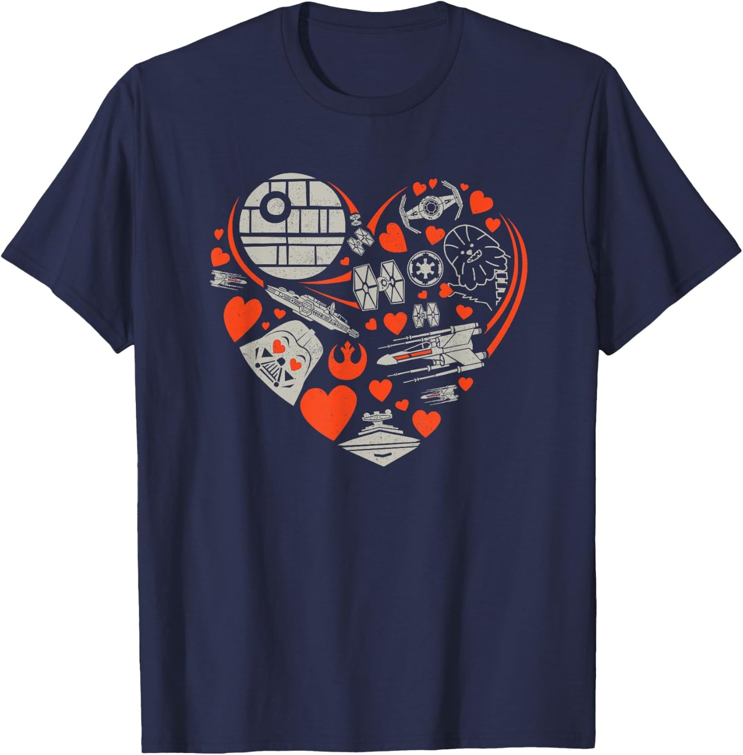 Star Wars Valentine's Day Heart Galaxy T-Shirt - T-Shirt | Navy