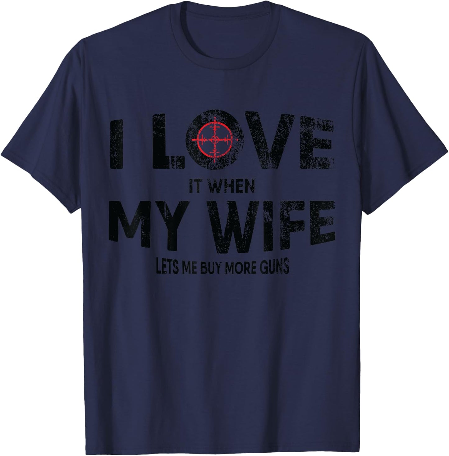 Funny Quote Buy More Guns Design for Hunters T-Shirt - T-Shirt | Navy