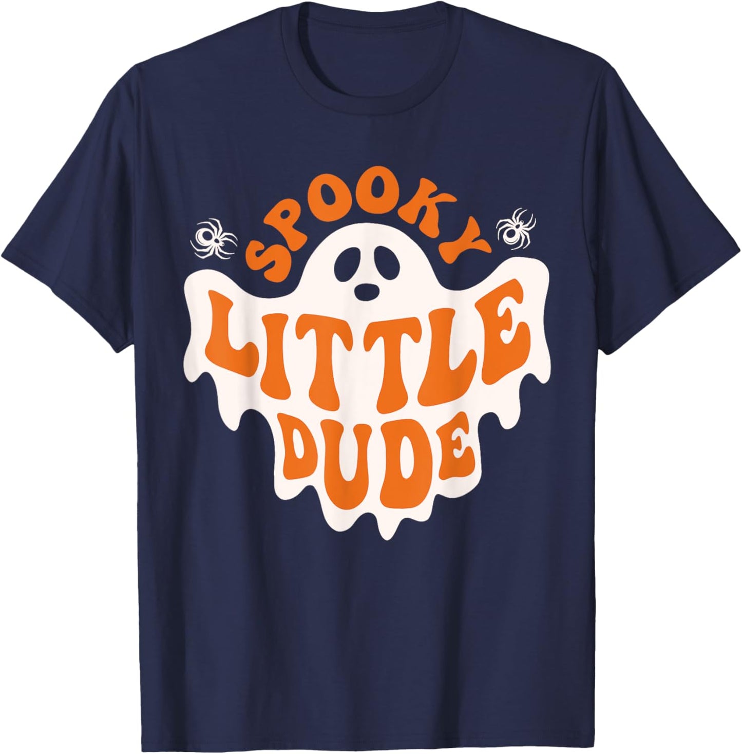 Spooky Little Dude Ghost Boo Halloween Toddler Boys Girls T-Shirt - T-Shirt | Navy